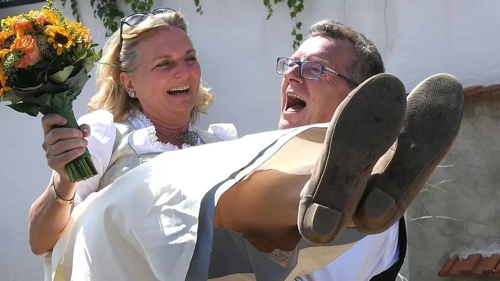 Karin Kneissl with her husband Wolfgang Meilinger