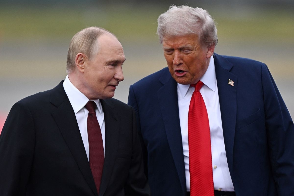 Trump and Putin at the summit in Alaska